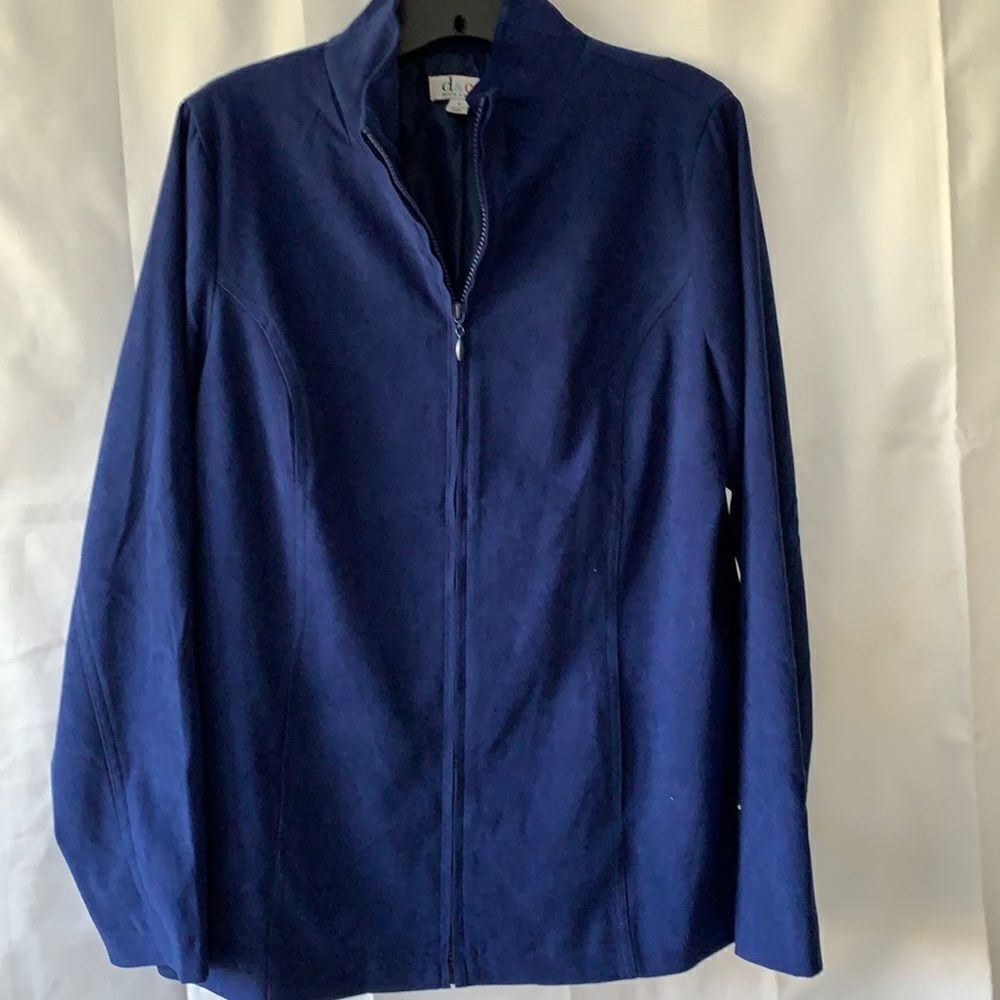 Denim & Co. Small Faux suede zip up jacket.  NWOT